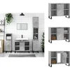Image de vidaXL - Badkamerkast - 80x33x60 - cm - bewerkt - hout - betongrijs