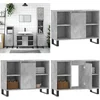 Image de vidaXL - Badkamerkast - 80x33x60 - cm - bewerkt - hout - betongrijs