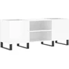 Image de vidaXL - Platenkast - 121x38x48 - cm - bewerkt - hout - hoogglans - wit