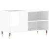 Image de vidaXL - Platenkast - 85x38x48 - cm - bewerkt - hout - hoogglans - wit