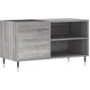 Image de vidaXL - Platenkast - 85x38x48 - cm - bewerkt - hout - grijs - sonoma - eikenkleurig