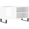 Image de vidaXL - Platenkast - 85x38x48 - cm - bewerkt - hout - hoogglans - wit