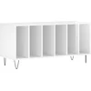 Image de vidaXL - Platenkast - 100x38x48 - cm - bewerkt - hout - hoogglans - wit