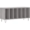Image de vidaXL - Platenkast - 100x38x48 - cm - bewerkt - hout - grijs - sonoma - eikenkleurig
