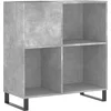 Image de vidaXL - Platenkast - 84,5x38x89 - cm - bewerkt - hout - betongrijs