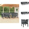 Image de vidaXL - 7-delige - Loungeset - poly - rattan - zwart - en - grijs