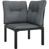 Image de vidaXL - 6-delige - Loungeset - poly - rattan - zwart - en - grijs