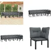 Image de vidaXL - 6-delige - Loungeset - poly - rattan - zwart - en - grijs