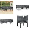 Image de vidaXL - 6-delige - Loungeset - poly - rattan - zwart - en - grijs