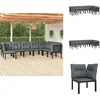 Image de vidaXL - 8-delige - Loungeset - poly - rattan - zwart - en - grijs