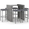 Image de vidaXL - 7-delige - Tuinbarset - met - kussens - poly - rattan - grijs