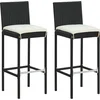 Image de vidaXL - 3-delige - Tuinbarset - met - kussens - poly - rattan - zwart