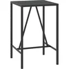 Image de vidaXL - 3-delige - Tuinbarset - poly - rattan - en - massief - acaciahout - zwart