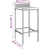 Image de vidaXL - 11-delige - Tuinbarset - poly - rattan - en - massief - acaciahout - grijs