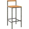 Image de vidaXL - 9-delige - Tuinbarset - poly - rattan - en - massief - acaciahout - grijs