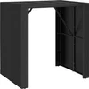 Image de vidaXL - 5-delige - Tuinbarset - poly - rattan - en - massief - acaciahout - zwart