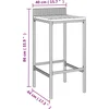 Image de vidaXL - 5-delige - Tuinbarset - poly - rattan - en - massief - acaciahout - grijs