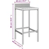 Image de vidaXL - 5-delige - Tuinbarset - poly - rattan - en - massief - acaciahout - grijs