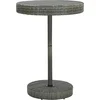 Image de vidaXL - 5-delige - Tuinbarset - poly - rattan - en - massief - acaciahout - grijs