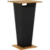Image de vidaXL - 3-delige - Tuinbarset - poly - rattan - en - massief - acaciahout - zwart