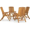 Image de vidaXL - 5-delige - Loungeset - massief - teakhout