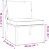 Image de vidaXL - 5-delige - Loungeset - met - zandkleurige - kussens - staal