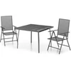 Image de vidaXL - 3-delige - Tuinset - staal - antracietkleurig