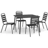 Image de vidaXL - 5-delige - Tuinset - staal - antracietkleurig