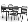 Image de vidaXL - 5-delige - Tuinset - staal - antracietkleurig