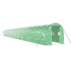 Image de vidaXL - Tuinkas - met - stalen - frame - 48 - m² - 24x2x2 - m - groen
