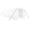 Image de vidaXL - Tuinkas - met - stalen - frame - 20 - m² - 10x2x2 - m - wit