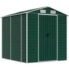 Image de vidaXL - Tuinhuis - Groen - 191x215x198 - cm - Gegalvaniseerd - Staal