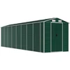 Image de vidaXL - Tuinschuur - 191x725x198 - cm - gegalvaniseerd - staal - groen