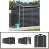 Image de vidaXL - Tuinschuur - 191x555x198 - cm - gegalvaniseerd - staal - antracietkleurig