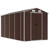 Image de vidaXL - Tuinhuis - Bruin - 191x385x198 - cm - Gegalvaniseerd - Staal