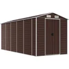 Image de vidaXL - Tuinhuis - Bruin - 191x470x198 - cm - Gegalvaniseerd - Staal