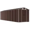 Image de vidaXL - Tuinschuur - 191x725x198 - cm - gegalvaniseerd - staal - bruin
