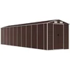 Image de vidaXL - Tuinschuur - 191x895x198 - cm - gegalvaniseerd - staal - bruin