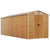 Image de vidaXL - Tuinschuur - 191x555x198 - cm - gegalvaniseerd - staal - lichtbruin