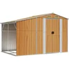 Image de vidaXL - Tuinschuur - 277x192,5x179 - cm - gegalvaniseerd - staal - lichtbruin