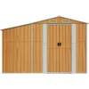 Image de vidaXL - Tuinschuur - 277x365,5x179 - cm - gegalvaniseerd - staal - lichtbruin