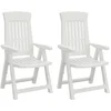 Image de vidaXL - Tuinstoelen - 2 - st - verstelbaar - PP - wit