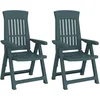 Image de vidaXL - Tuinstoelen - 2 - st - verstelbaar - PP - groen