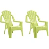 Image de vidaXL - Kindertuinstoelen - 2 - st - hout-look - 37x34x44 - cm - polypropeen - groen
