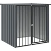 Image de vidaXL - Hondenhok - met - dak - 110x103x109 - cm - gegalvaniseerd - staal - zwart