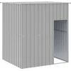 Image de vidaXL - Hondenhok - met - dak - 165x153x181 - cm - gegalvaniseerd - staal - grijs