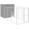 Image de vidaXL - Hondenhok - met - ren - 165x455x181 - cm - staal - lichtgrijs