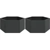 Image de vidaXL - Plantenbakken - 2 - st - PP - antracietkleurig