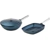 Image de Westinghouse Performance 2-delige Pannenset   Wokpan 28 cm + Grillpan 28 cm   Inductie   Blauw