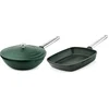 Image de Westinghouse Performance 2-delige Pannenset   Wokpan 28 cm + Grillpan 28 cm   Inductie   Groen